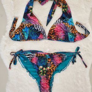 La Vie En Rose Bikini Top and Bottom Large Set